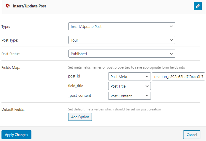 form notification settings