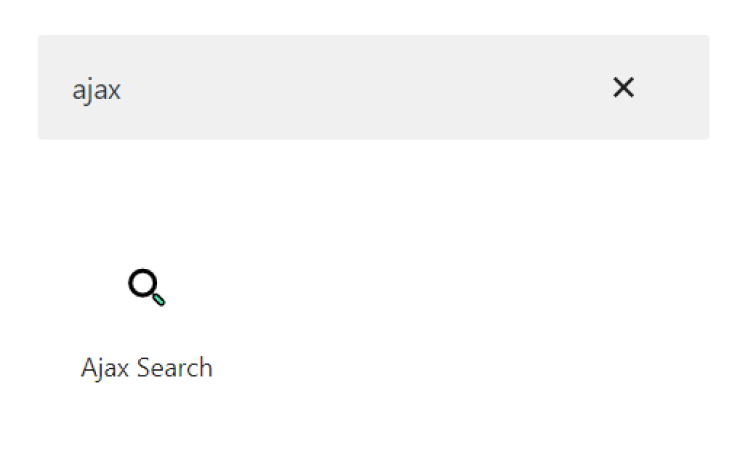 ajax search form in gutenberg