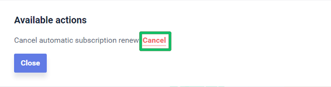 cancel automatic subscription renew