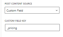 custom field key field of ajax search blocks