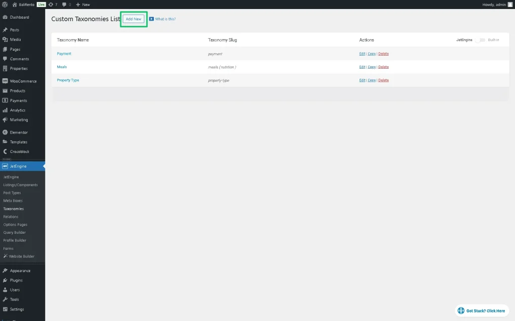 custom taxonomy list page