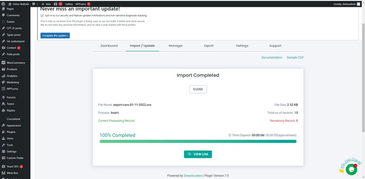 download process indication page