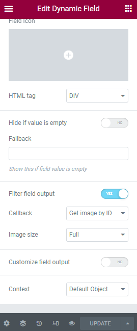filter field output