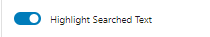 highlight searched text toggle of ajax search results area blocks