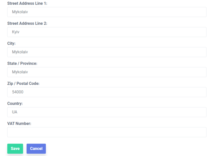 edit invoice form