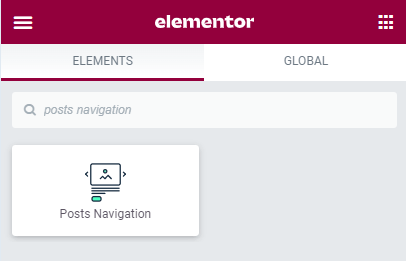 post navigation widget icon