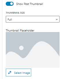 thumbnail placeholder settings of ajax search results area blocks