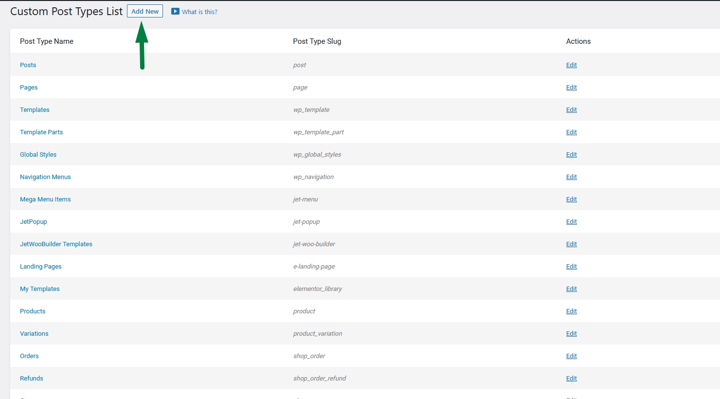 essential grid custom post type