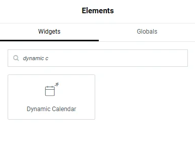 dynamic calendar widget