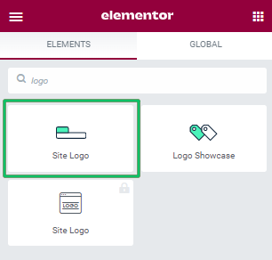 site logo widget activation