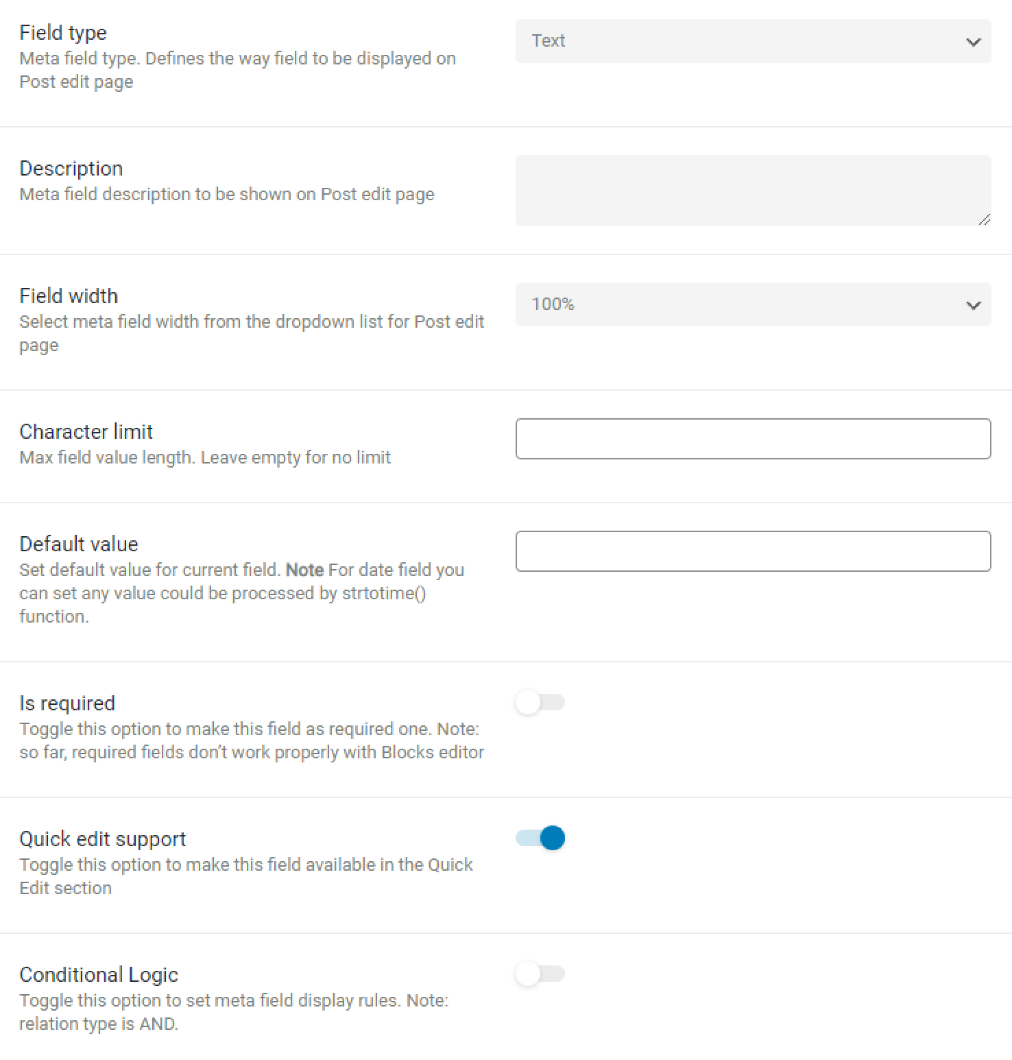 cct quick edit support option
