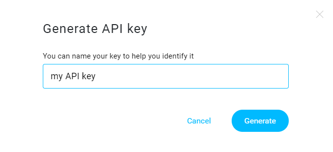 API key name