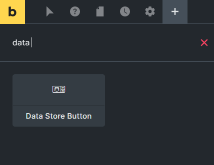 data store button element