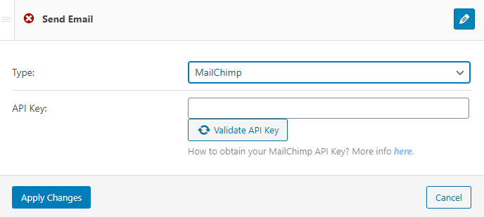 mailchimp notification type