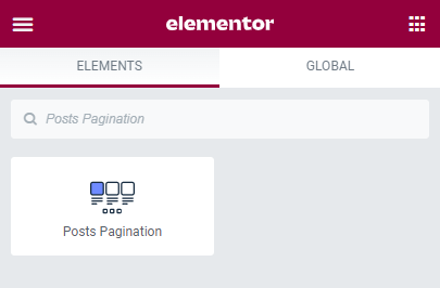 posts pagination widget icon
