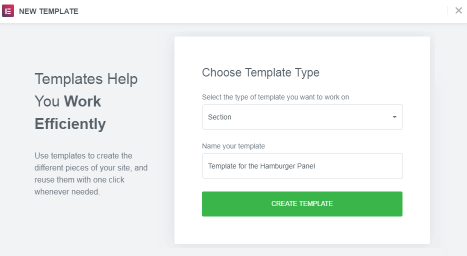 Choose Template Type