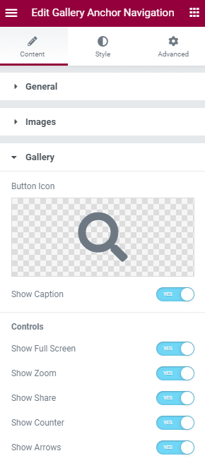 Gallery-Anchor-Navigation-settings