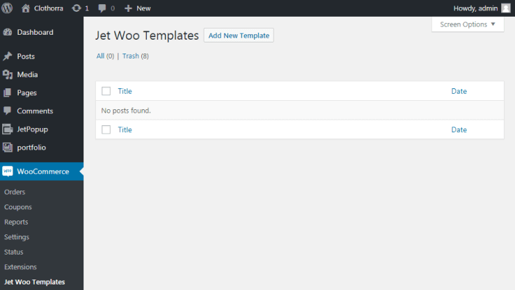 WooCommerce and JetWooTemplates block