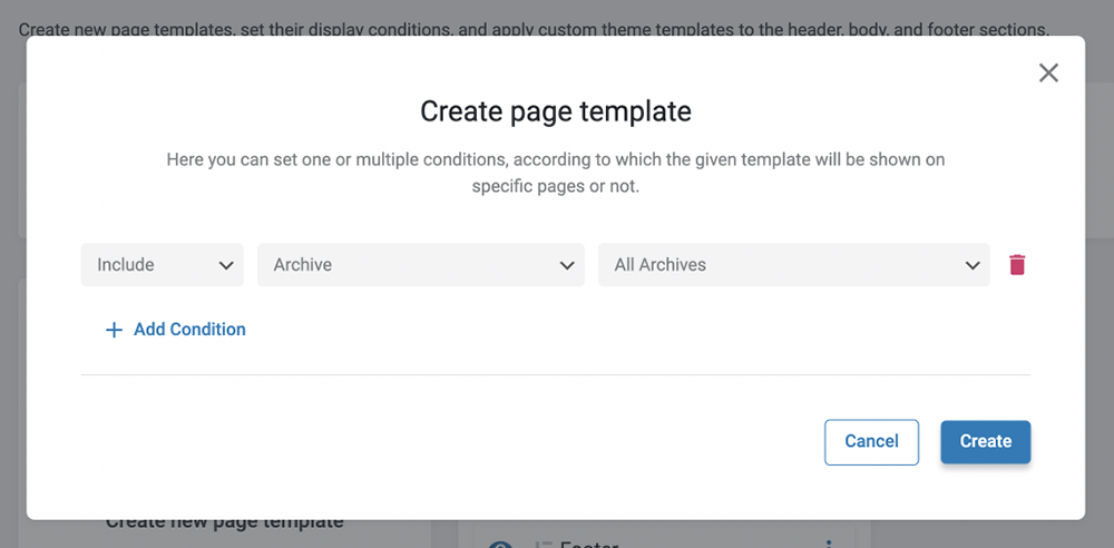 create archive page template with jetthemecore