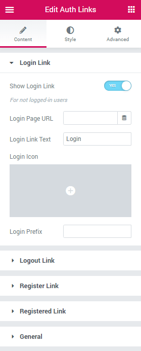 auth-links-settings