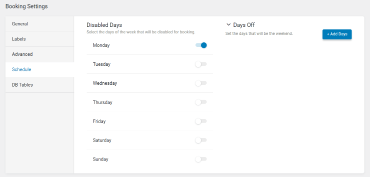 disabled days