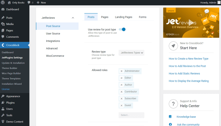 jetreviews custom review type