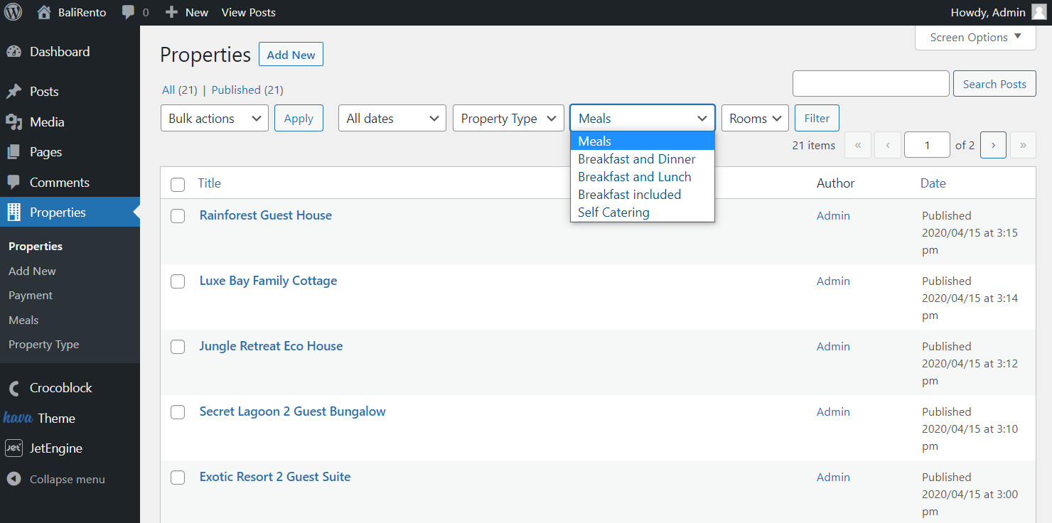 Admin Filters Overview — JetEngine | Crocoblock