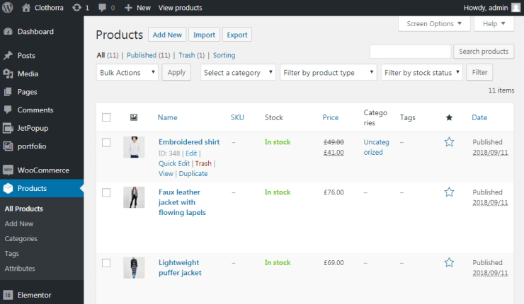 open your WordPress Dashboard and navigate to Products