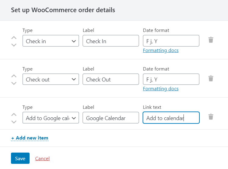 woocommerce order details window