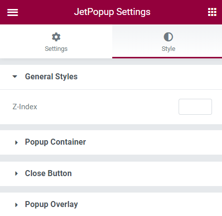 Style Settings Elementor | Crocoblock