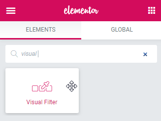 visual filter widget in elementor