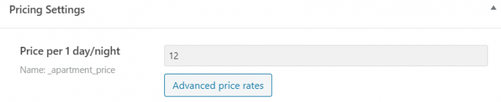 pricing settings meta box