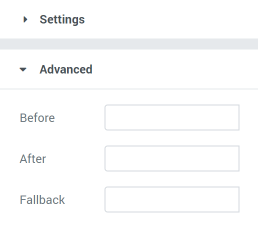 reviews dynamic tag advanced settings block