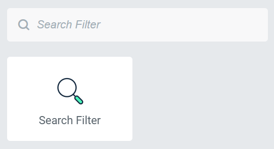 search filter widget