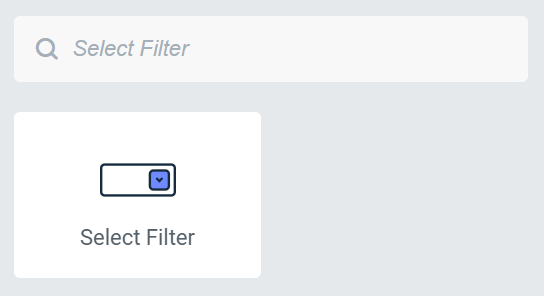 select filter widget