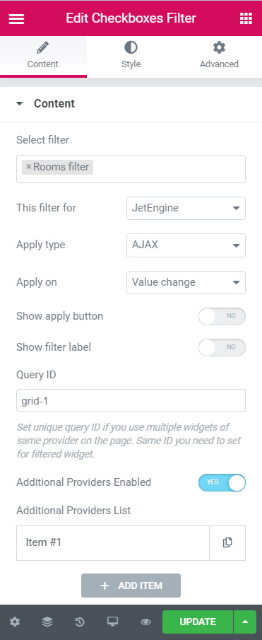 smart filters settings