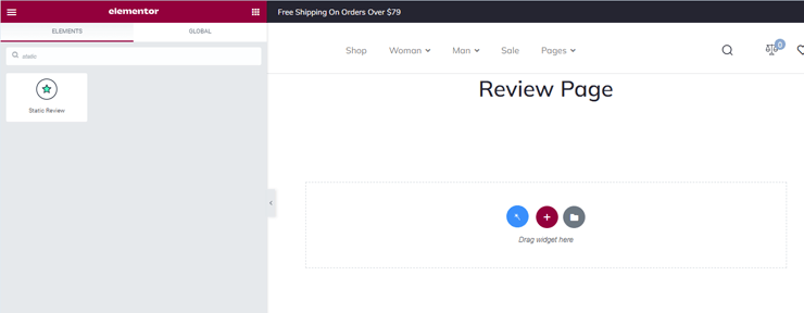 static review widget added