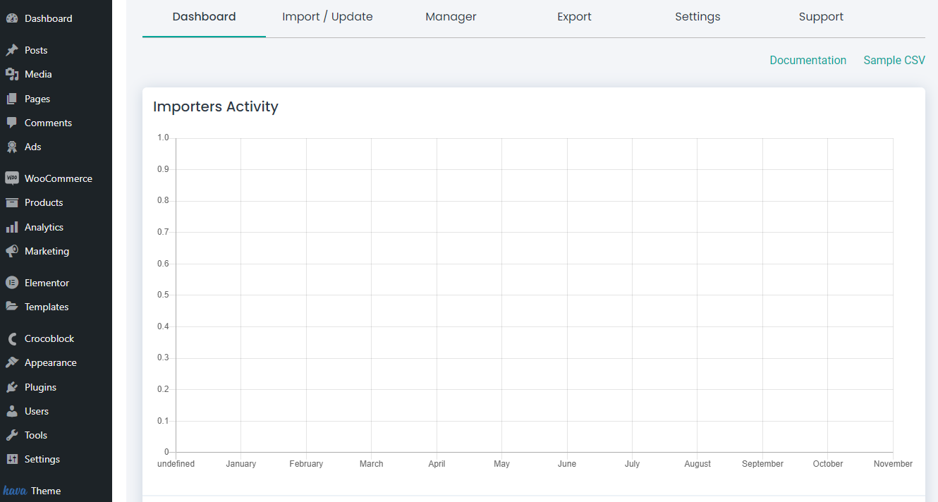 ultimate CSV importer pro dashboard tab