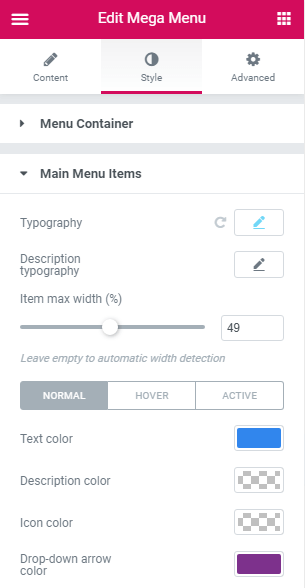 How To Set Up Menu Items Styles In Elementor — Jetmenu | Crocoblock