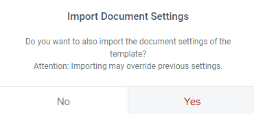 confirm your intention to import the file
