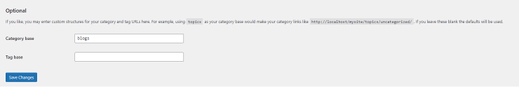 changing category and base structures