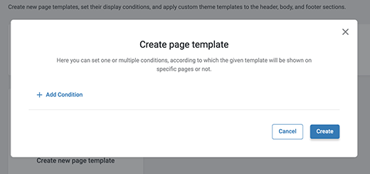 create page template