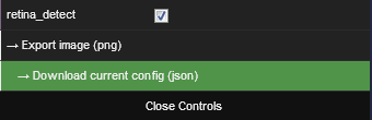 click the Download current config in .json format