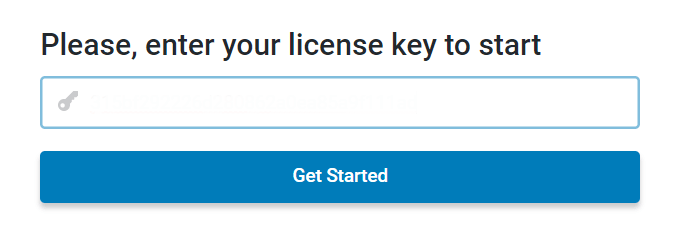 enter the license key