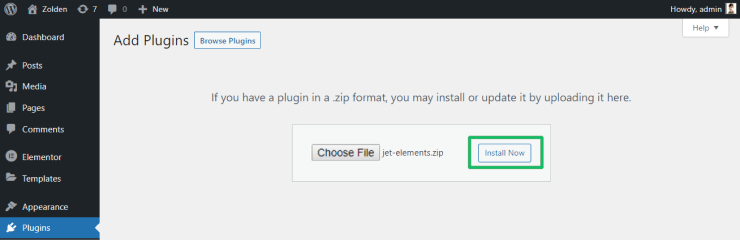 add plugins from the dashboard