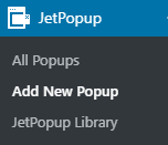 JetPopup menu