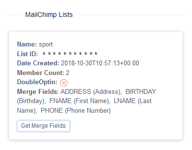 Mailchimp tags