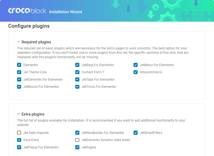 choose the crockoblock installation type