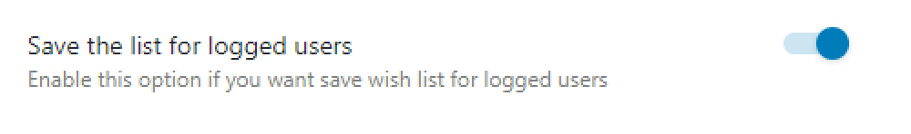 save the list for logged user