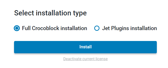 Crocoblock Wizard full installation option